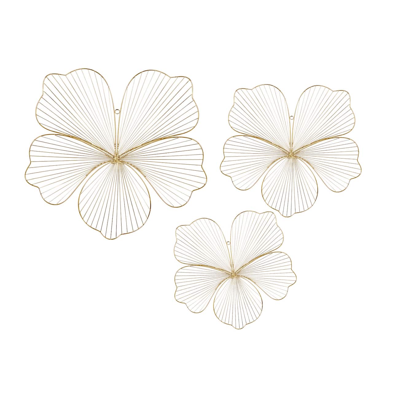 CosmoLiving by Cosmopolitan Gold Floral Glam Wall Décor Set